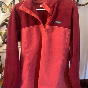 1/2 snap Columbia pullover red Benton Springs